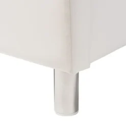 Baxton Studio Carlotta Contemporary & Glam Styled 3-Piece Bedroom Set With White Faux Leather Upholstered Bed - King -Bed Frame Shop b814e3df 6567 4f18 8daa ebf2fe7a42bf