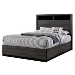 Soami Contemporary Grey Wood Wood 2-Piece Panel Bedroom Set With Shelves By Strick & Bolton - Queen -Bed Frame Shop b82420f2 fb18 4a4b ae32 0433048c1f93