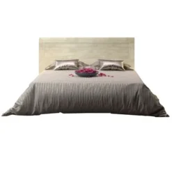 Mid-century Platform Bed With Headboard - White - King -Bed Frame Shop b870ff4e 0415 4859 88ca 49211391e60f