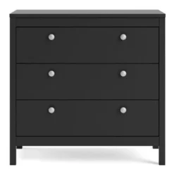 Porch & Den Madrid 3 Drawer Chest - Black Matte -Bed Frame Shop b98b138f 40d7 4e8d a989 b22fefb3582f
