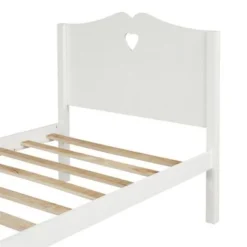 Merax Twin Platform Bed With Love Shaped Headboard And Footboard - Pink -Bed Frame Shop b99c3a72 99a6 4942 a24f ec31b9e6c00c