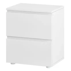 Modern 2-drawer Nightstand For Home Storage Chest - White -Bed Frame Shop b9b1a987 67dd 49cd 9c3b 067671bc36d6