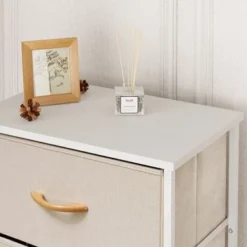 Pellebant 5 Drawers Vertical Storage Tower Organizer - Beige&yellow&orange&blue - 5-drawer -Bed Frame Shop ba75dbcc a858 45fd 8ced 74b905b5ff50