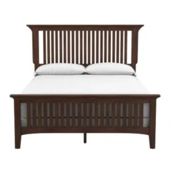 INSPIRED By Bassett Modern Mission Vintage Oak Finish Bed Set - King/Eastern King -Bed Frame Shop baf4c130 b4d2 408b 9c57 b14d44c0107a