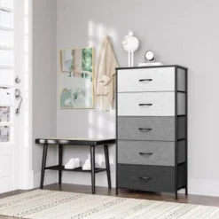 VredHom Vertical 5 Drawers Storage Tower - Dark Grey - 5-drawer -Bed Frame Shop bba06d22 0618 469c a629 963d73ff751e