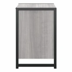 Atria Small Nightstand With Drawer And Shelves By Bush Furniture - Charcoal Gray -Bed Frame Shop bd75cdae 73dd 4651 9658 606a12ecda6b