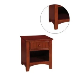 Wooden Nightstand With A Drawer - Cherry -Bed Frame Shop bd8c5663 1864 4f38 a014 03762eab9ad5