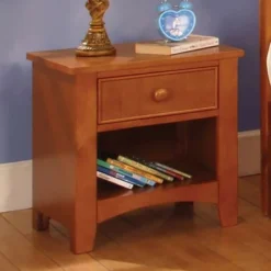Wooden Nightstand With A Drawer - Cherry -Bed Frame Shop be0e0035 594b 4d72 9048 b5873f600daf