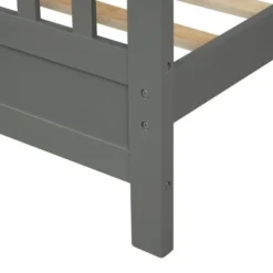 Full Size Wood Platform Bed With Headboard And Footboard - Grey -Bed Frame Shop be1cff1b ac97 47a7 9355 81b18fb4fc64