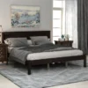 Copper Grove Ballabeg Queen Solid Wood Platform Bed With Headboard - Espresso - Queen