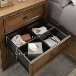 Ediline 3-drawer Wood Modular Storage Nightstand With Charging Station By INSPIRE Q Classic - Off-White -Bed Frame Shop bf850095 c6bc 4a3e bea3 bb6ef107ef12