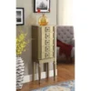 Wood Jewelry Armoire With 5 Drawers In Gold
