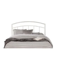 Julien Metal Headboard, Textured White - White - Queen -Bed Frame Shop bfac256a 4b8f 42ce 8102 5227e5fb40cc