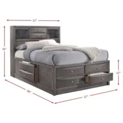 Picket House Furnishings Madison Full Storage 3PC Bedroom Set - Grey - Full - 3 Piece -Bed Frame Shop c034f416 ee15 481f 9176 3a70cdb7e68d
