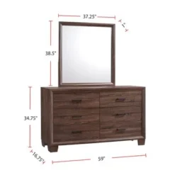Wooden Twin Panel Bedroom Set In Medium Warm Brown - 4 Piece -Bed Frame Shop c0428a33 8552 4e0d 92e2 7187bb874f8e