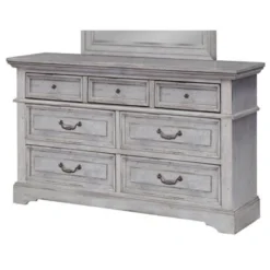 Lakewood Distressed Wood Dresser With Optional Mirror By Greyson Living - Distressed Antique White Dresser And Mirror Combo - 7-drawer -Bed Frame Shop c050a03f 48c5 4a4d b163 e69245fdcbb2