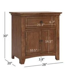 Ediline 1-drawer Wood Cupboard Nightstand With Charging Station By INSPIRE Q Classic - Antique White -Bed Frame Shop c0679072 a680 4618 aa1b a5141cc38978
