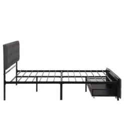 Nestfair Metal Storage Platform Bed With Big Drawer - Grey - Queen -Bed Frame Shop c12a6726 27c7 4277 a331 8cb2fc225005