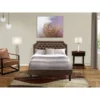 2-Pc Platform Bed Set With A Bed Frame And Antique Mahogany End Table - Dark Brown Faux Leather And Black Legs (Bed Size Option) - GB25F-1HI0M