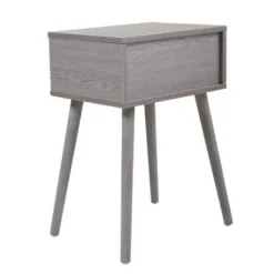 Cement Gray Nightstand With One Drawer,Set Of 2 - Cement Gray -Bed Frame Shop c220356b b73e 4b37 9c28 af6e16e8f986