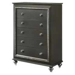 Silver Orchid Brockwell Metallic Gray Chest - 5-drawer -Bed Frame Shop c235aa25 8e40 49c0 b6c8 14551f304fcd