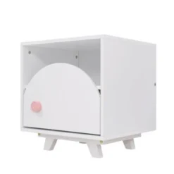 Nestfair Wooden Nightstand End Table With Drawer And Open Storage - Grey -Bed Frame Shop c30f26c7 49bf 466d b2da c874da2f1c98