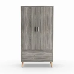 Carson Carrington Gjovik Contemporary Distressed Grey Wardrobe Armoire -Bed Frame Shop c313cb2c d6a5 4f2c aec1 253cb9b4337b