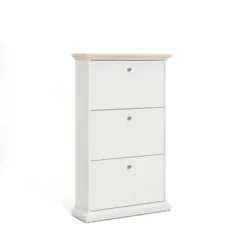 Porch & Den Virginia Contemporary 3-Drawer White Shoe Storage Cabinet - White -Bed Frame Shop c3893041 2eaf 4f93 9271 eb3429c8c503