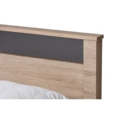 Contemporary Light Brown And Gray Wood Platform Bed By Baxton Studio - No Options -Bed Frame Shop c3cd3c23 fc5b 471c a1ba a9033562a096