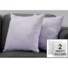 Pillows/ Set Of 2/ 18 X 18 Square/ Insert Included/ Decorative Throw/ Accent/ Sofa/ Couch/ Bedroom/ Polyester/ Hypoallergenic/ Purple/ Modern