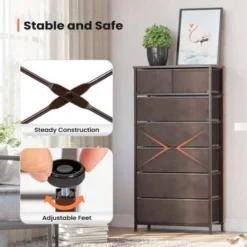 Pellebant 7-Drawer Storage Chest Dresser - Grey - 7-drawer -Bed Frame Shop c461f161 8115 495f 9b1c 2584a43049d6