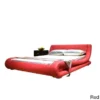 Contemporary Upholstered Bed - King - Red