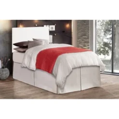 Faux Leather Adjustable Height Headboard - Black - Twin -Bed Frame Shop c4d9b6dd 6b13 40ec 9d07 60af41d6fcee