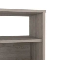 FM Furniture Bristol Nightstand With Cabinet And Open Shelf - Light Gray -Bed Frame Shop c5926362 c240 4ba4 84ad 275ff5570dd3