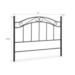 Avenue Greene Irma Metal Full/ Queen Size Headboard - Black -Bed Frame Shop c738c010 5b72 478c bbb6 932e86c26e10