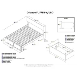 Orlando Full Platform Bed With Footboard And 2 Bed Drawers In Gray - Full -Bed Frame Shop c74de1e2 7ed0 4968 9d9f 6f7c0674320e