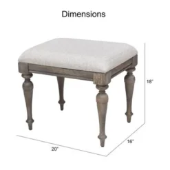 The Gray Barn Havenwood Vanity Desk Set - Distressed Rustic Ivory -Bed Frame Shop c7637e4d a85c 4fcc 8183 1f949580e4b1