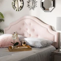 Copper Grove Debaltseve Velvet Fabric Headboard - Pink - King -Bed Frame Shop c829f075 34dc 470e a705 24a5efaa1bac