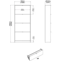 Porch & Den Cambria 4-drawer Shoe Cabinet - White -Bed Frame Shop c880855d 2107 4d61 a33a 09c9c82ab198