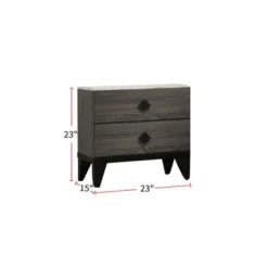 Nightstand With 2 Drawers Storage - Cream -Bed Frame Shop ca00109d 718a 4809 9af1 89298acac576