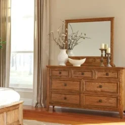 Copper Grove Maiac Brushed Ash 7-drawer Dresser With Mirror - 7-drawer - Brown