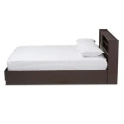 Contemporary Brown Finished Queen Size Storage Bed By Baxton Studio - Queen - Brown -Bed Frame Shop ca674805 c0f6 4e6c b57a 79eaa527718d