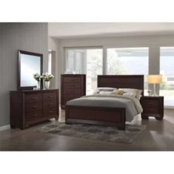Strick & Bolton Dulah Dark Cocoa 4-piece Bedroom Set - California King -Bed Frame Shop cad06dbf b84a 4956 ba04 5f5ced9471f2