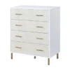 ACME Myles 4-Drawer Chest - Black, Silver And Gold