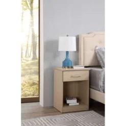 Lindsey 1-drawer Nightstand - Tan