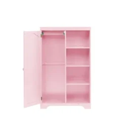 Nestfair Storage Armoire Cabinet With 3 Shelves - Pink -Bed Frame Shop cbe7f431 4fe2 4c4d 84b0 7a2372ea8351