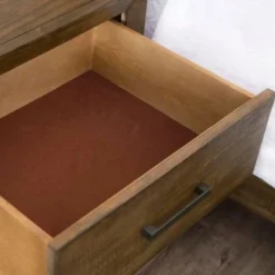 Abbyson Retro Mid Century Wood Nightstand With USB Ports - Grey -Bed Frame Shop cbefd0b3 1825 480e ba54 cde8cfe9dd7c