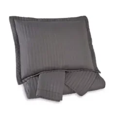Gray Raleda King Coverlet Set