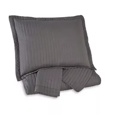 Gray Raleda King Coverlet Set 1 Gray Raleda King Coverlet Set