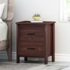 Olimont Contemporary 2 Drawer Nightstand By Christopher Knight Home - Sonoma Oak -Bed Frame Shop cc3d8b68 7b0f 4cea 8aef 0bc1cd516599